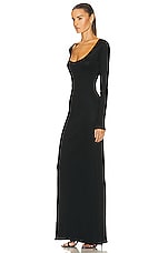 TOM FORD Scoop Neck Evening Dress in Black, view 4, click to view large image.
