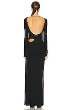 TOM FORD Scoop Neck Evening Dress in Black, view 5, click to view large image.
