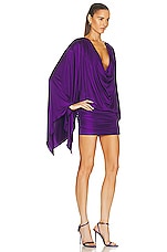 TOM FORD Cocktail Mini Dress in Purple Dalhia, view 2, click to view large image.
