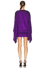 TOM FORD Cocktail Mini Dress in Purple Dalhia, view 3, click to view large image.