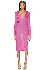 TOM FORD Below the Knee Dress in Carmine Rose, view 2, click to view large image.