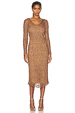 TOM FORD Scoop Neck Dress in Tan, view 1, click to view large image.