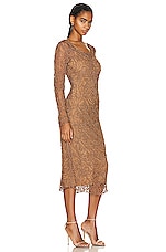 TOM FORD Scoop Neck Dress in Tan, view 2, click to view large image.