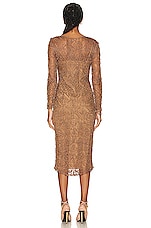 TOM FORD Scoop Neck Dress in Tan, view 3, click to view large image.