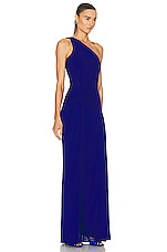 TOM FORD One Shoulder Evening Dress in Cobalt Blue, view 2, click to view large image.