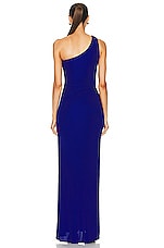 TOM FORD One Shoulder Evening Dress in Cobalt Blue, view 4, click to view large image.