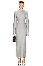 TOM FORD Turtleneck Dress in Silver, view 1, click to view large image.