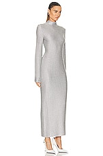 TOM FORD Turtleneck Dress in Silver, view 2, click to view large image.