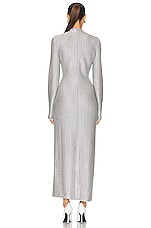 TOM FORD Turtleneck Dress in Silver, view 3, click to view large image.