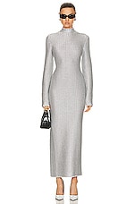 TOM FORD Turtleneck Dress in Silver, view 4, click to view large image.