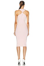 TOM FORD Halterneck Twisted Dress in Vintage Rose, view 3, click to view large image.