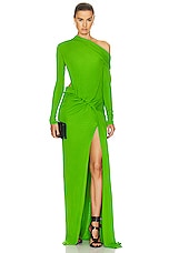 TOM FORD Off Shoulder Dress in Apple Green, view 1, click to view large image.