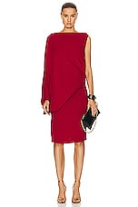 TOM FORD Asymmetric Dress in Red, view 1, click to view large image.