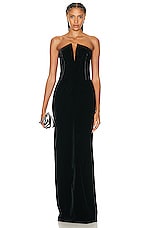 TOM FORD Strapless Evening Dress in Black, view 1, click to view large image.