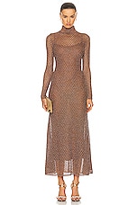 TOM FORD Turtleneck Dress in Antique Bronze, view 1, click to view large image.