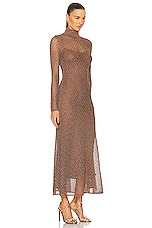 TOM FORD Turtleneck Dress in Antique Bronze, view 2, click to view large image.