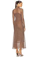 TOM FORD Turtleneck Dress in Antique Bronze, view 3, click to view large image.