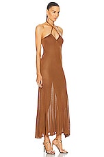 TOM FORD Halterneck Dress in Bronze, view 2, click to view large image.