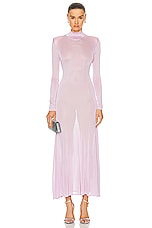 TOM FORD Slinky Turtleneck Dress in Crocus Petal, view 1, click to view large image.
