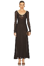 TOM FORD Scoop Neck Dress in Chocolate Brown, view 1, click to view large image.