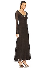 TOM FORD Scoop Neck Dress in Chocolate Brown, view 2, click to view large image.
