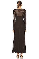 TOM FORD Scoop Neck Dress in Chocolate Brown, view 3, click to view large image.