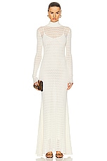 TOM FORD Turtleneck Dress in Off White, view 1, click to view large image.