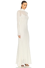 TOM FORD Turtleneck Dress in Off White, view 2, click to view large image.