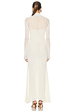 TOM FORD Turtleneck Dress in Off White, view 3, click to view large image.