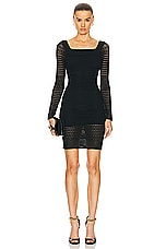 TOM FORD Square Neck Dress in Black, view 1, click to view large image.