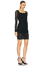TOM FORD Square Neck Dress in Black, view 2, click to view large image.