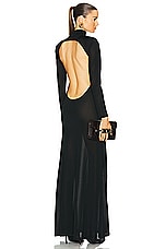TOM FORD Turtleneck Evening Dress in Black, view 1, click to view large image.