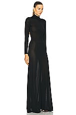 TOM FORD Turtleneck Evening Dress in Black, view 3, click to view large image.