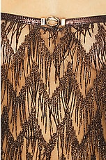 TOM FORD Chevron Fringe Evening Dress in Bronze, view 4, click to view large image.