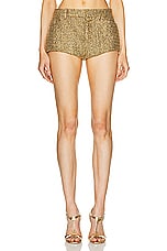 TOM FORD Tweed Short in Antique Gold, view 1, click to view large image.