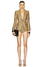 TOM FORD Tweed Short in Antique Gold, view 4, click to view large image.