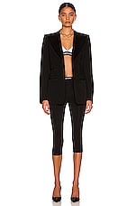 TOM FORD Signature Cropped Yoga Pant in Black, view 4, click to view large image.