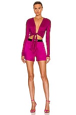 TOM FORD Satin Short in Hot Pink, view 4, click to view large image.