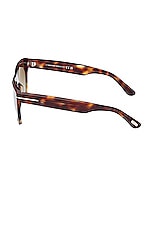 TOM FORD Alberto Sunglasses in Shiny Vintage Grey Havana & Brown, view 3, click to view large image.