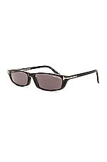 TOM FORD Alejandro Sunglasses in Black, view 2, click to view large image.