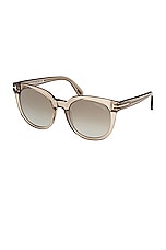 TOM FORD Moira Sunglasses in Transparent Oyster, view 2, click to view large image.