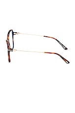 TOM FORD Square Optical Eyeglasses in Shiny Blonde Havana & Shiny Rose Gold, view 3, click to view large image.