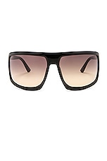 TOM FORD Clint Sunglasses in Shiny Black, view 1, click to view large image.
