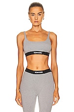 TOM FORD Signature Bralette in Grey Melange, view 1, click to view large image.
