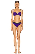 TOM FORD Padded Signature Bra in Cobalt Purple, view 4, click to view large image.