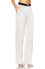 TOM FORD Silk Pj Pant in Platinum, view 2, click to view large image.
