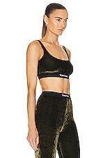 TOM FORD Velvet Signature Bralette in Army Green, view 2, click to view large image.