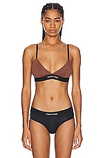 TOM FORD Modal Signature Bra in Cocoa Brown, view 1, click to view large image.