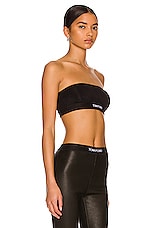 TOM FORD Double Peach Bandeau Bra in Black, view 2, click to view large image.