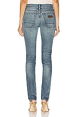 TOM FORD Stone Washed Skinny in Light Mid Blue, view 3, click to view large image.